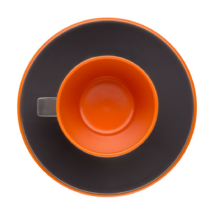 Gimex Espresso kávés készlet 2 főre, fekete narancs, melamin műanyag